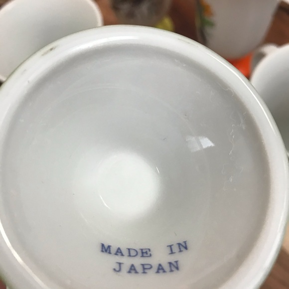 Vtg Pedestal Coffee Mugs/Cups Song Bird Porcelain - Picture 6 of 7